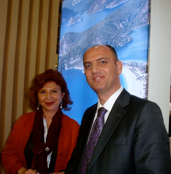 Günsenin Günel with Muğla's Tourism Director, Dr. Kamil Özer.